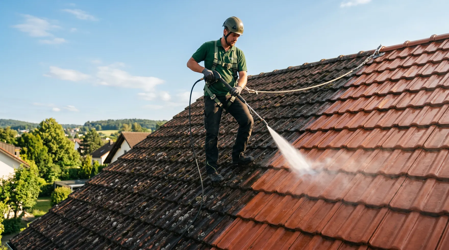 Démoussage de toiture dans le pays de Redon