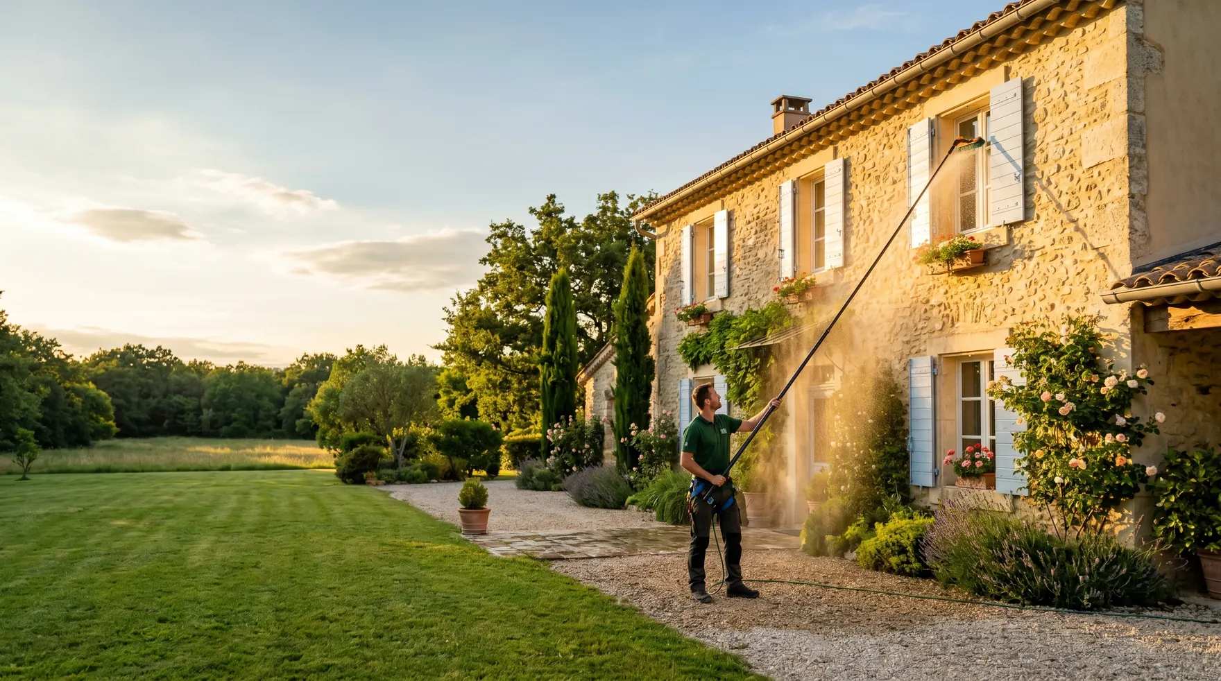 Façades, toitures et terrasses comme neuves.