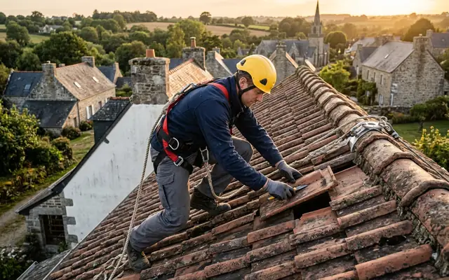 Inspection — démoussage de toiture dans le pays de Redon