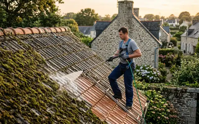 Démoussage — démoussage de toiture dans le pays de Redon